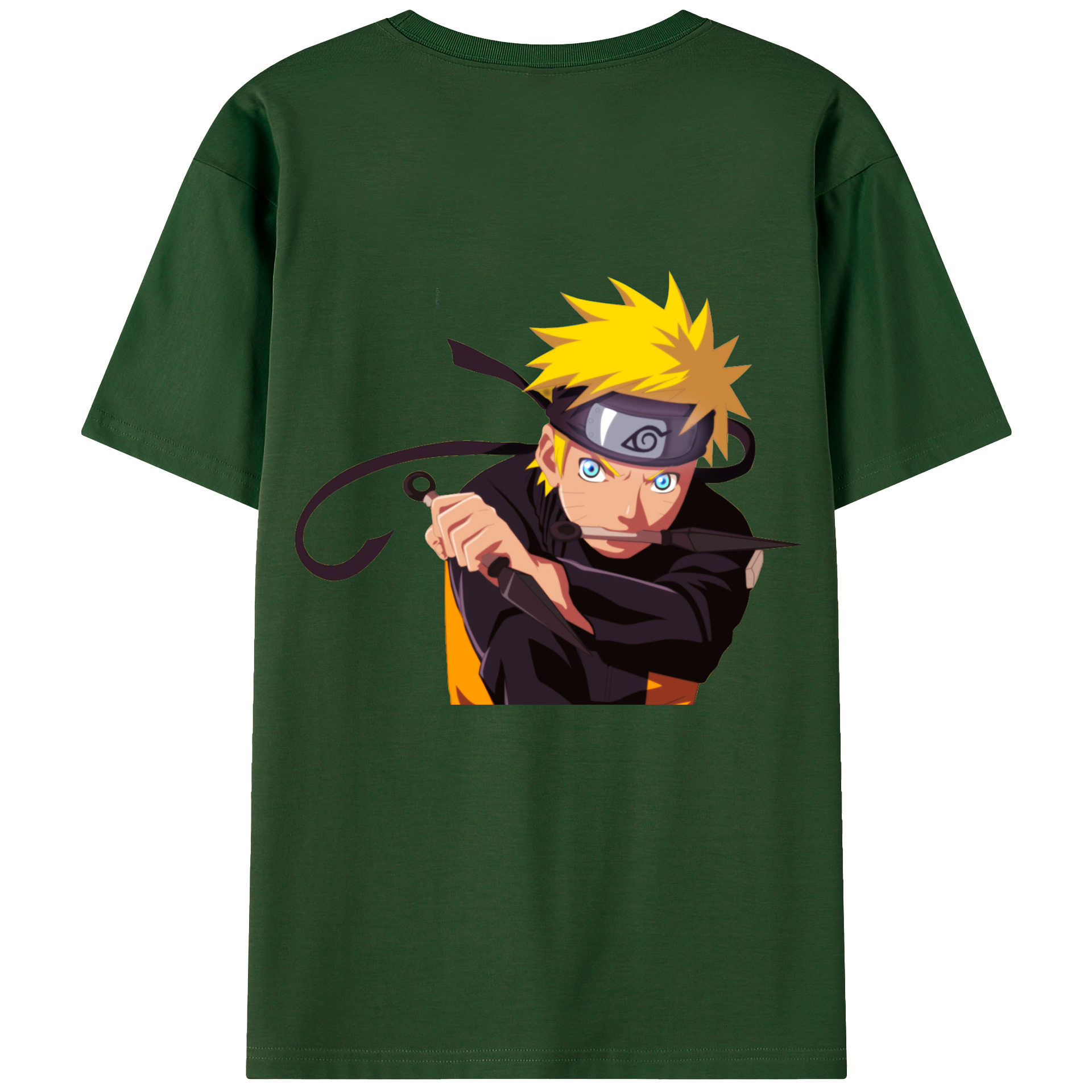 （画像用） NARUTO -ナルト- うずまき ナルト Uzumaki Naruto 綿100％半袖Tシャツ（背面プリント）